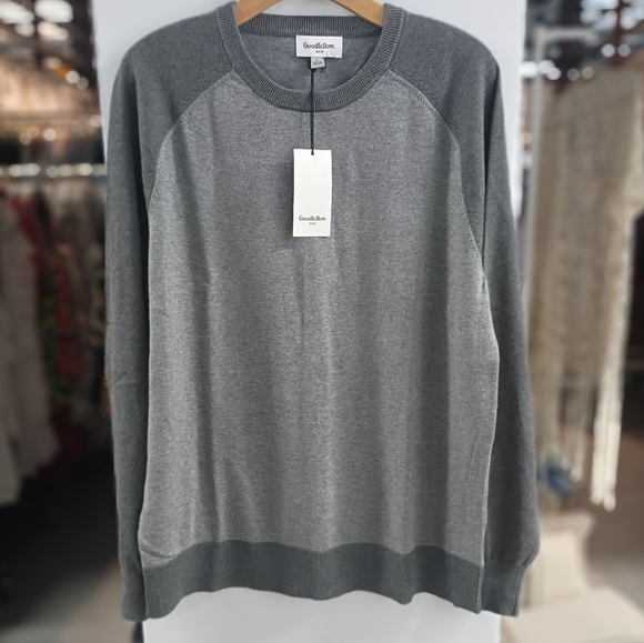 Goodfellow & Co Gray Crewneck Sweater Lightweight Knit - Picture 1 of 6